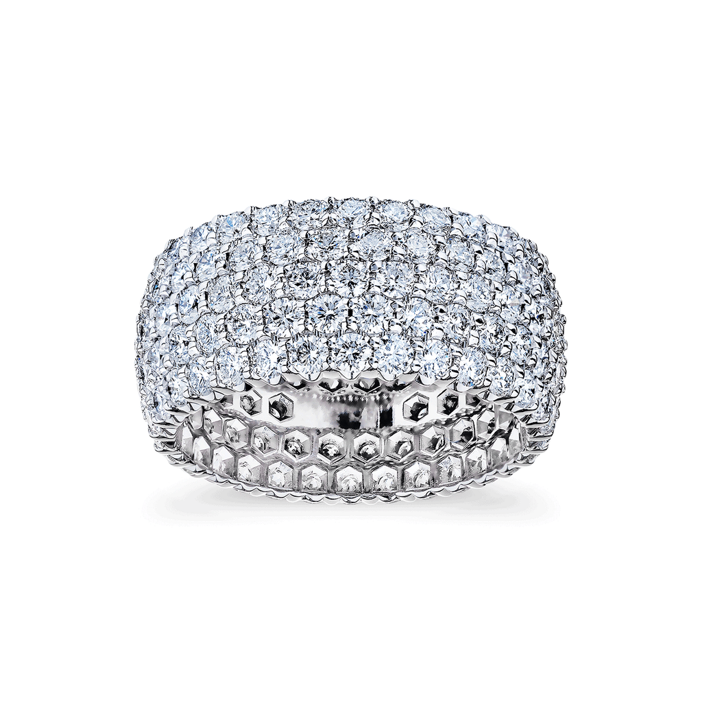 18k White Gold and 4.50 Total Weight Diamond Eternity Band