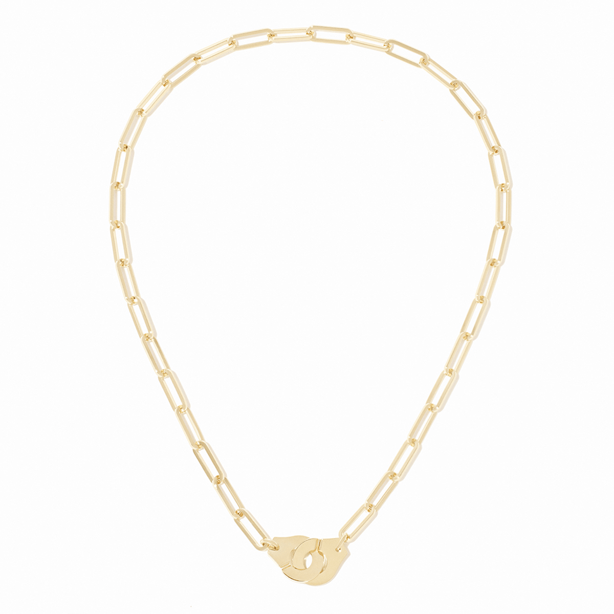 Dinh Van Menottes 18k Yellow Gold R13.5 Mix Link Necklace
