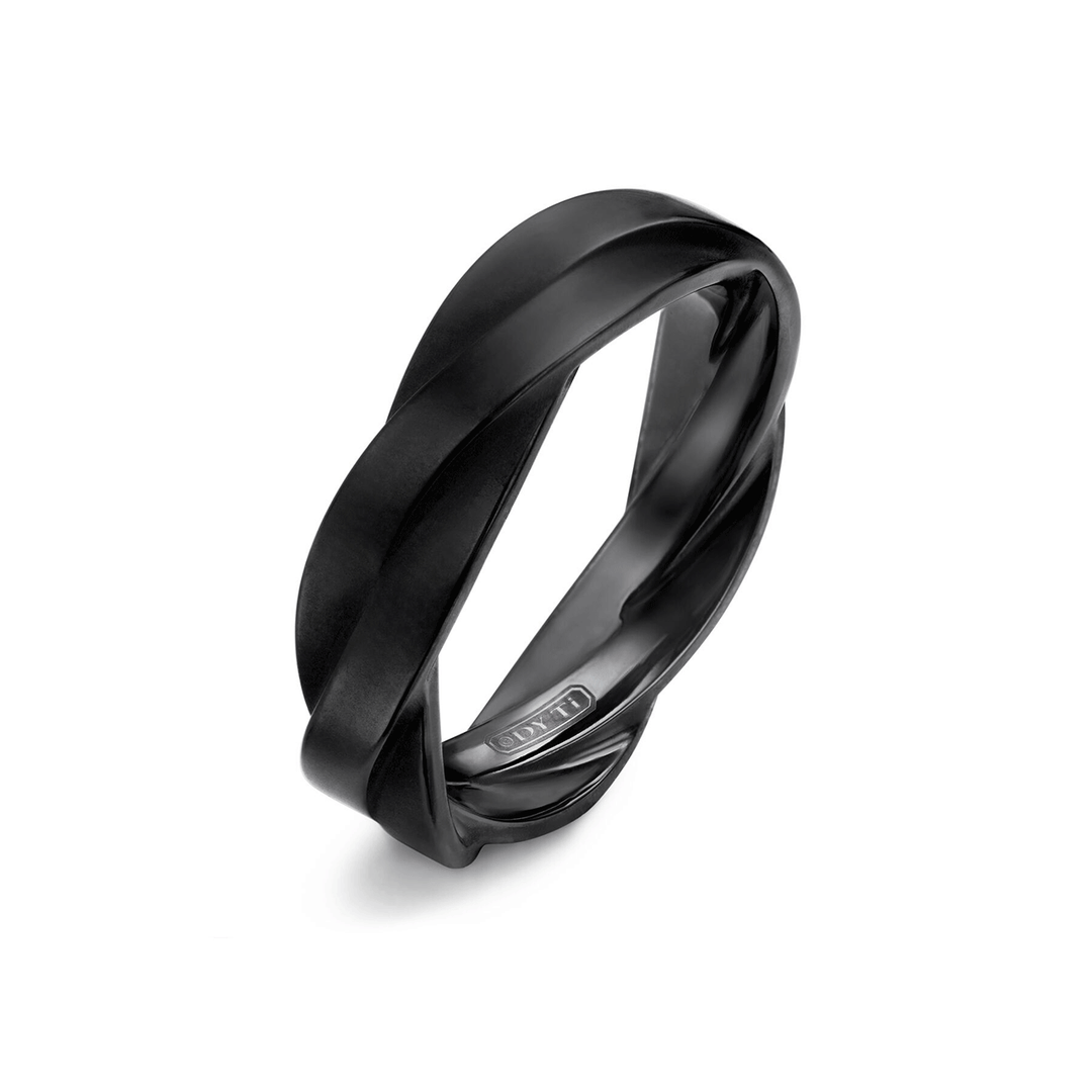 David Yurman DY Helios™ Band Ring Black Titanium, 6mm