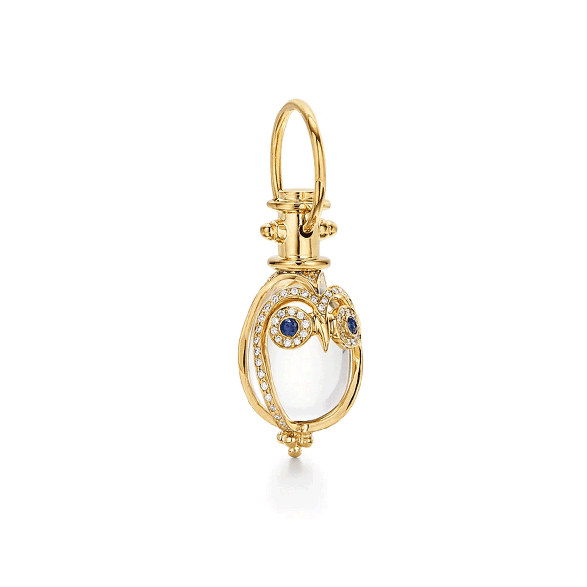 Temple St. Clair 18k Yellow Gold Small Owl Amulet