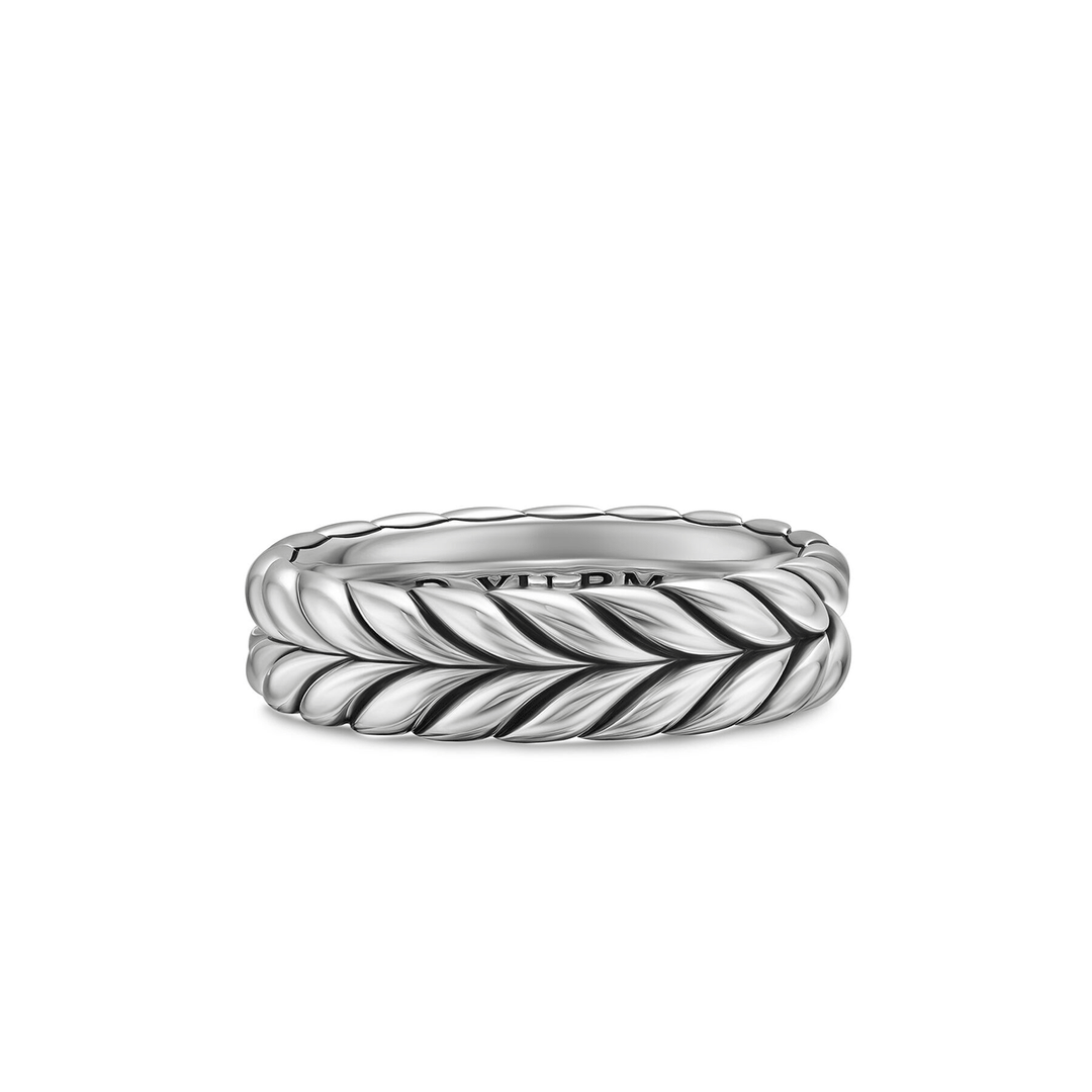 David Yurman Chevron Band Ring Sterling Silver, 6.2mm