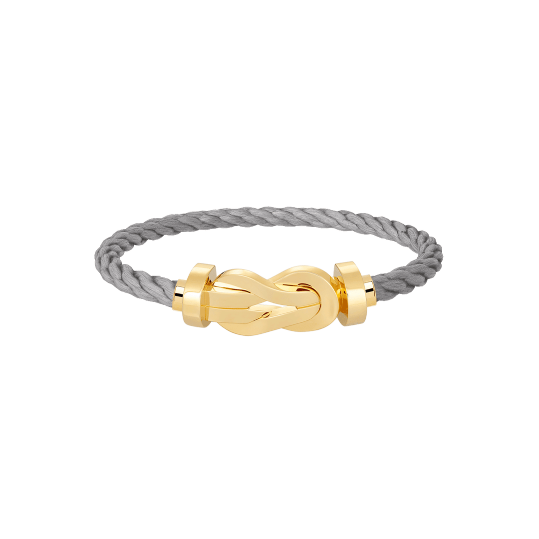 FRED Steel Cord 18k Yellow Gold LG Chance Infinie Buckle, Exclusively ay Hamilton Jewelers