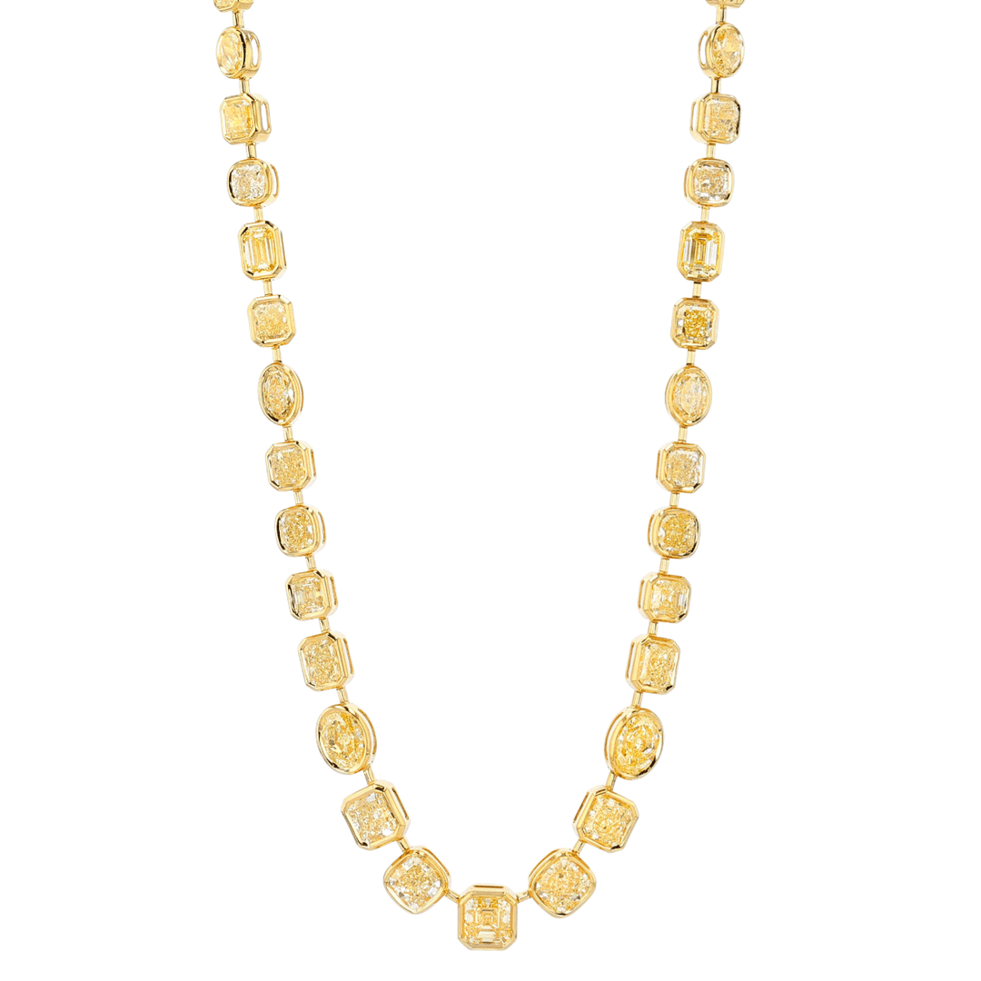 Hamilton Private Reserve Collection 18k Yellow Gold and 41.22 Total Weight Diamond Necklace