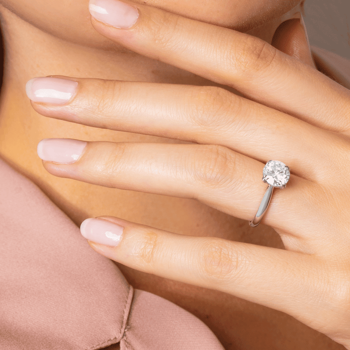 Hamilton Centennial Collection Platinum and Solitaire Engagement Mounting Ring For Round Diamond