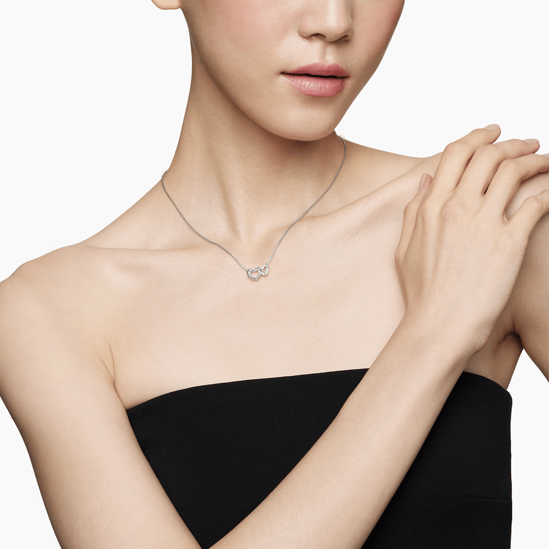 David Yurman Cable Collectibles Interlocking Heart Necklace