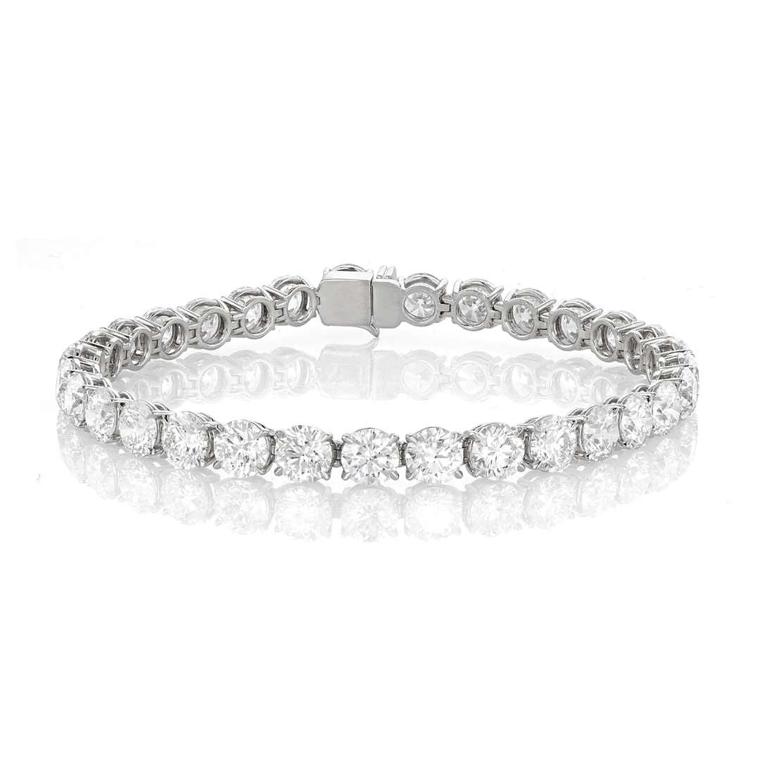 Hamilton Origin Collection Platinum and 18.94 Total Weight Diamond Line Bracelet