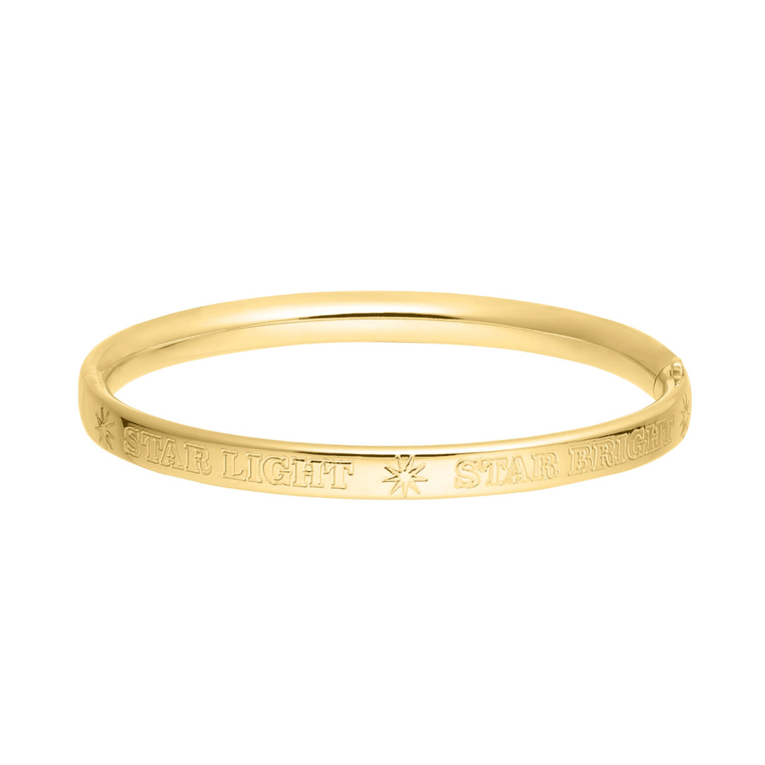 Children's 14k Overlay Star Light Star Bright Bangle Bracelet