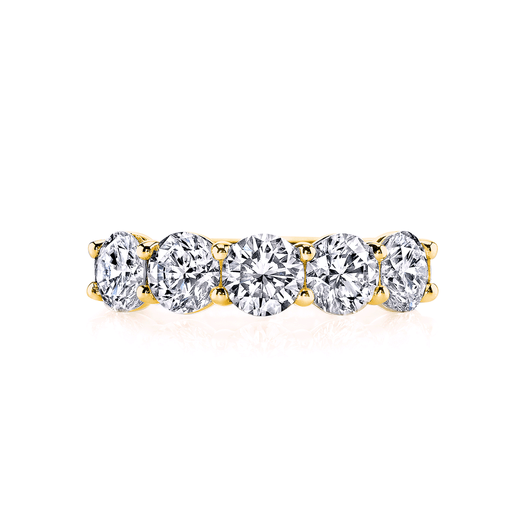 18k Yellow Gold and 2.08 Total Weight Diamond Band