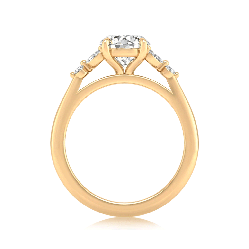 Hamilton Fleur Collection 18k Yellow Gold and .25 Total Weight Engagement Ring Mounting