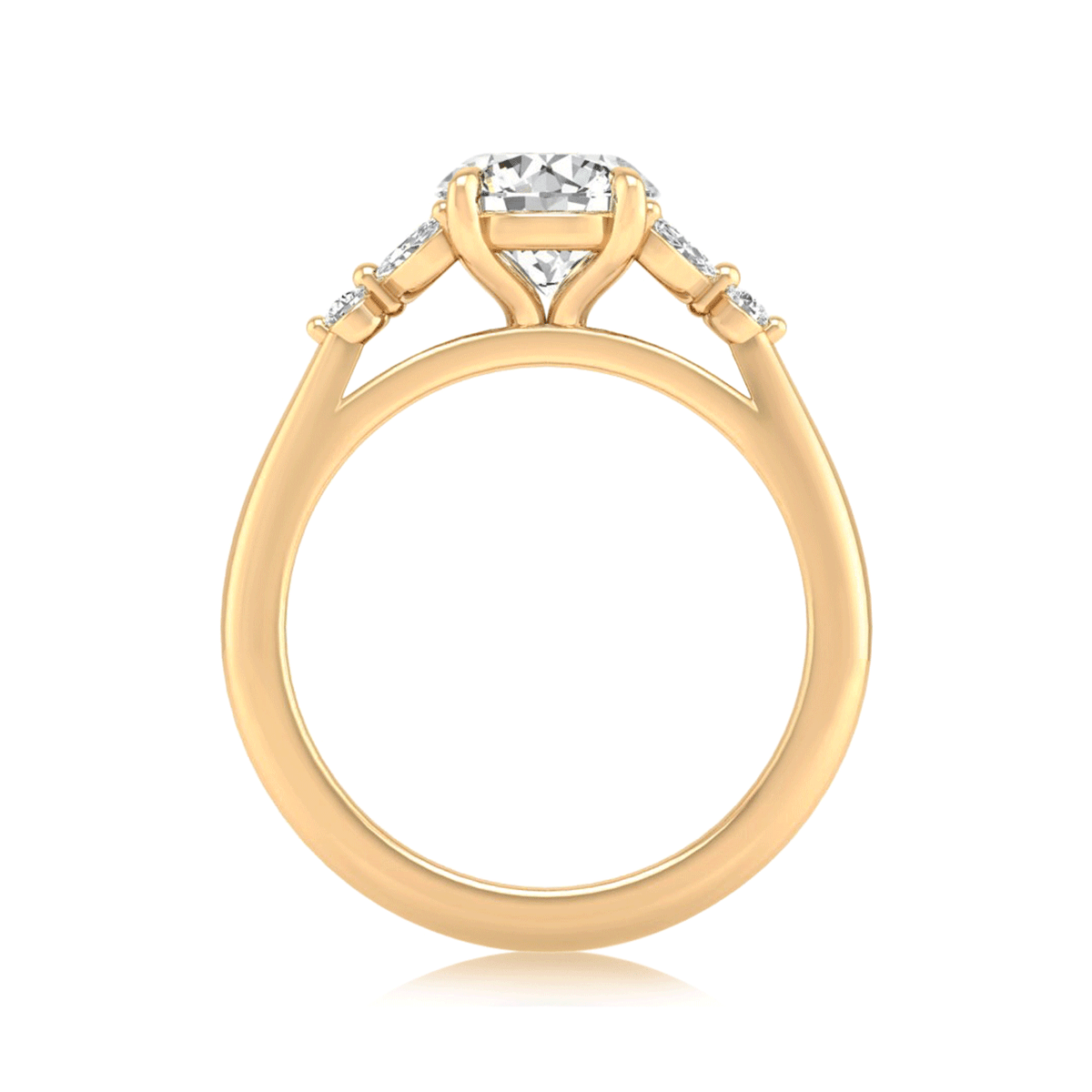 Hamilton Fleur Collection 18k Yellow Gold and .25 Total Weight Engagement Ring Mounting