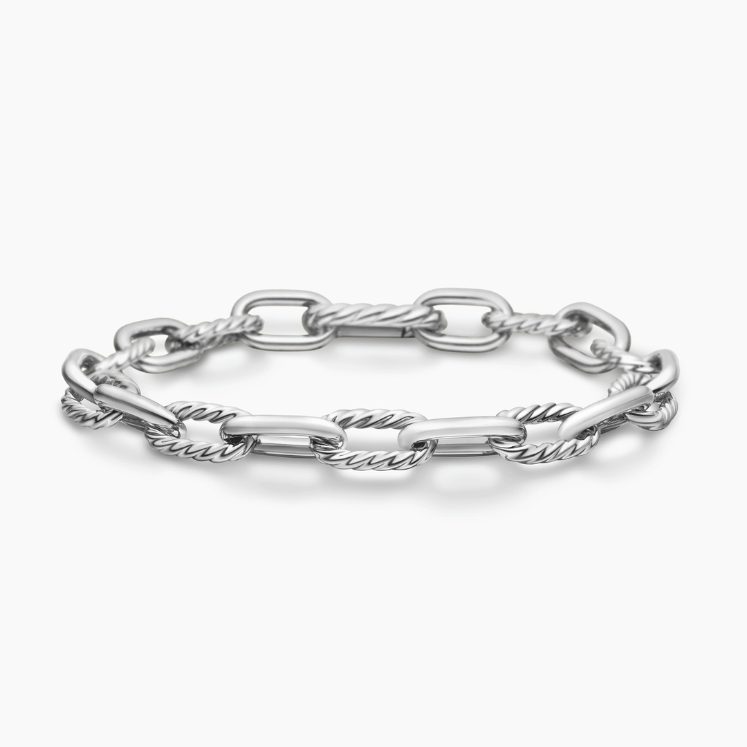 David Yurman DY Madison® Chain Bracelet Sterling Silver with 18K Yellow Gold, 8.5mm Medium