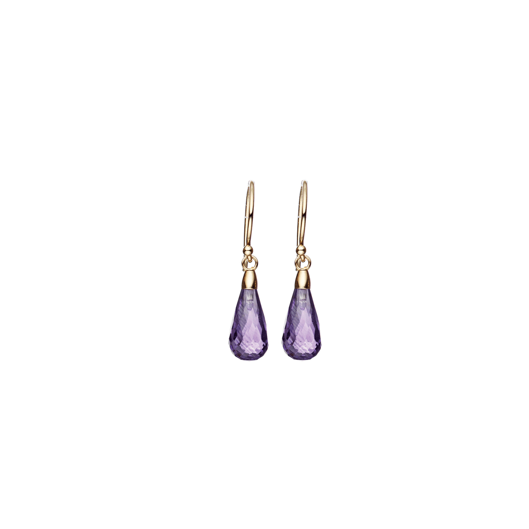 Calypso 14k Yellow Gold and Amethyst Earrings