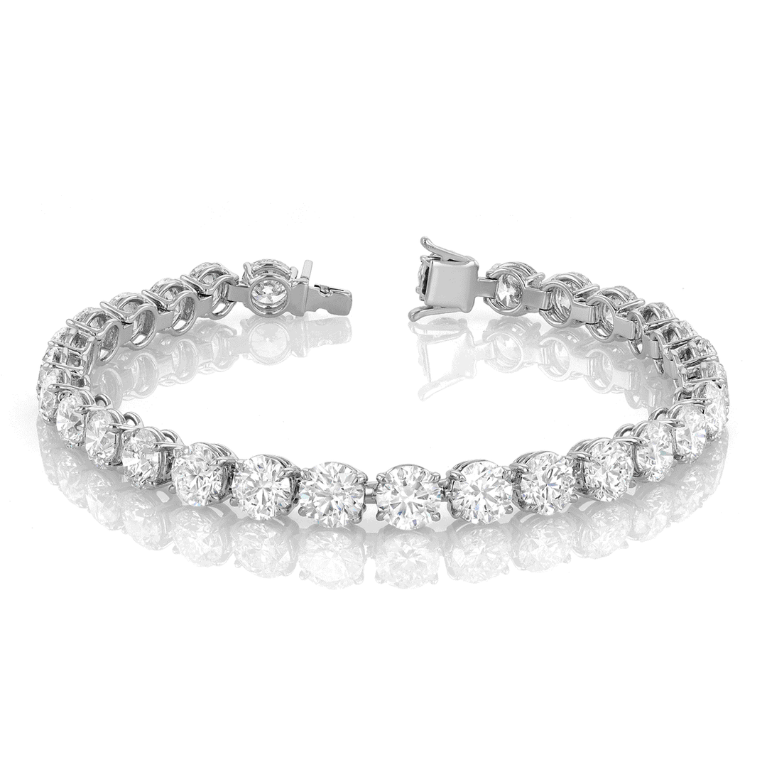Hamilton Origin Platinum and 20.41 Total Weight Diamond Line Bracelet