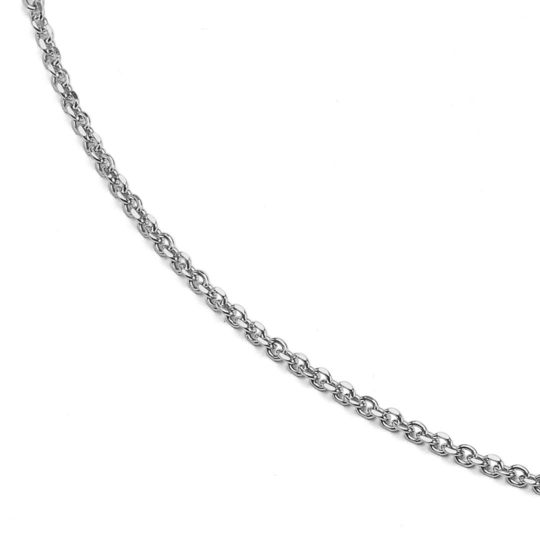 Hamilton Collection Mercer 14k White Recycled Gold 1.5mm Cable 16 Inch Necklace