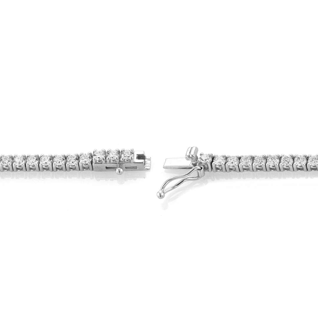 Hamilton Line Collection 14k White Gold and 8.64 Total Weight Diamond Necklace