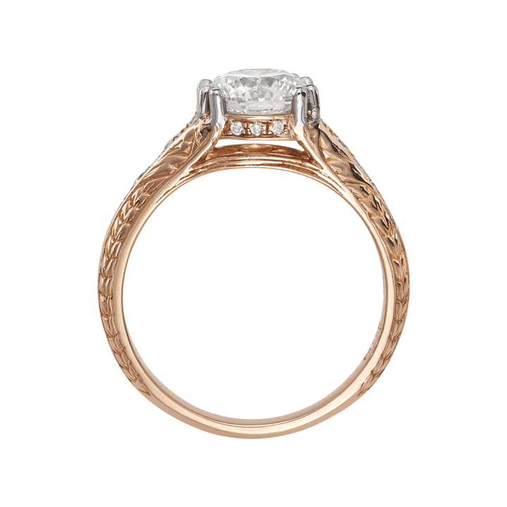 1912 18k Rose Gold and .26TW Diamond Engagement Mounting Ring