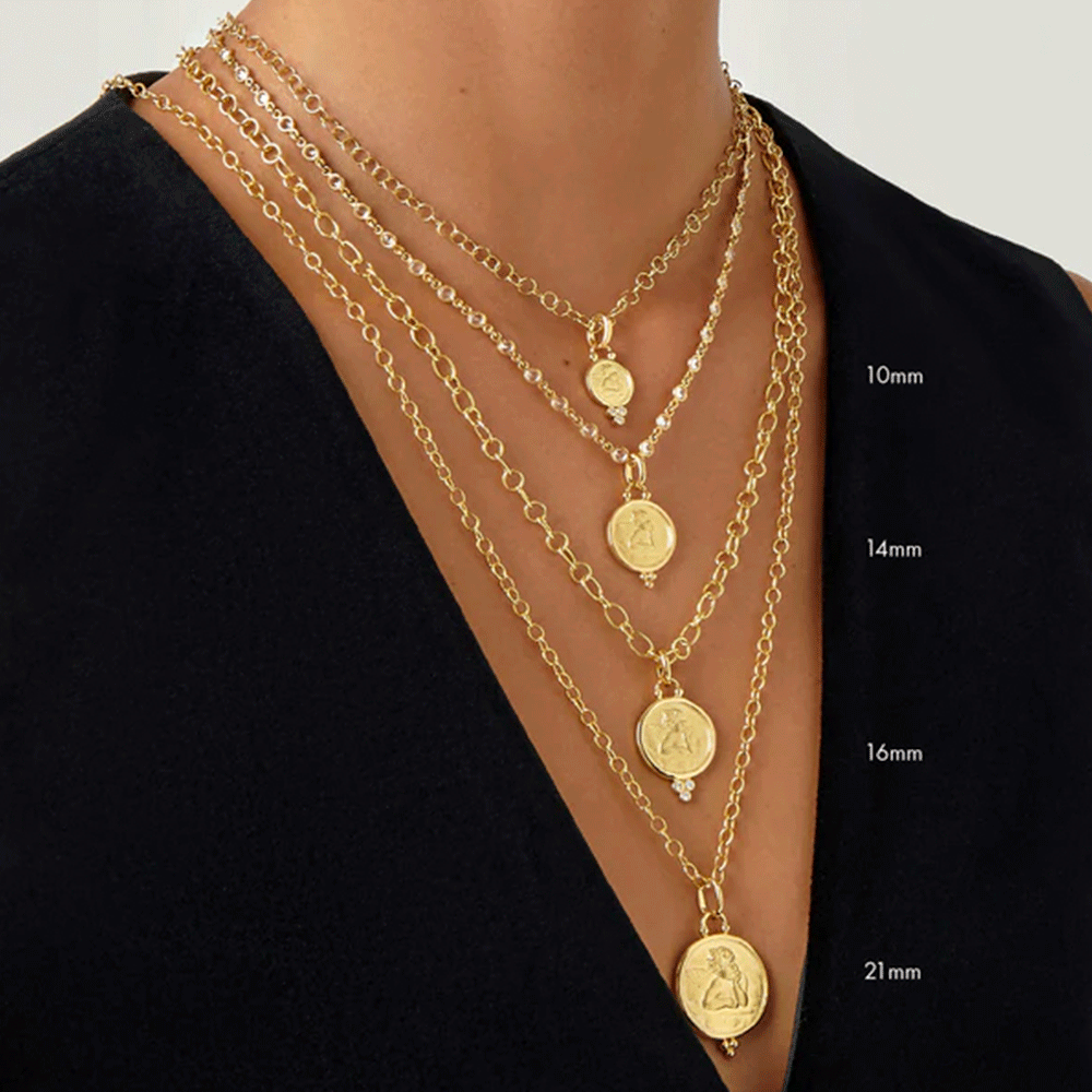 Temple St. Clair 18k Gold 14mm Angel Pendant