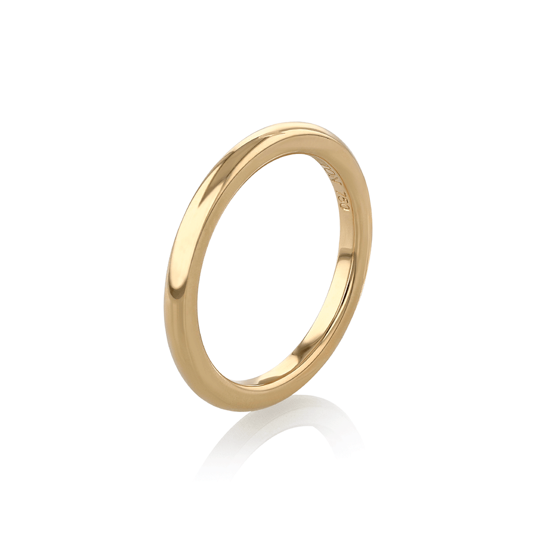 Hamilton Collection 18k Yellow Recycled Gold 2.5mm Comfort Fit Wedding Band