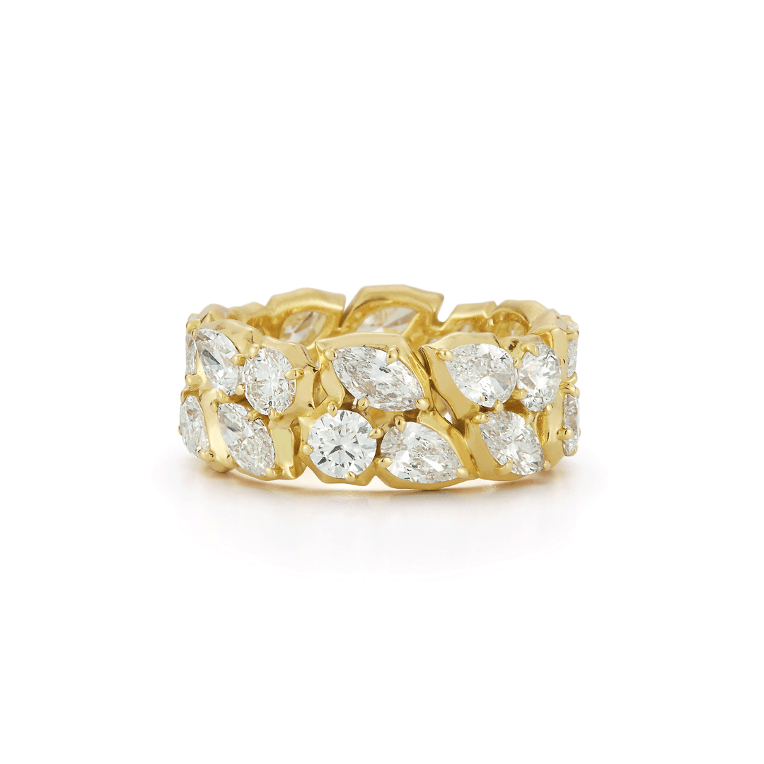 Jade Trau Poppy 18k Yellow Gold Eternity Band