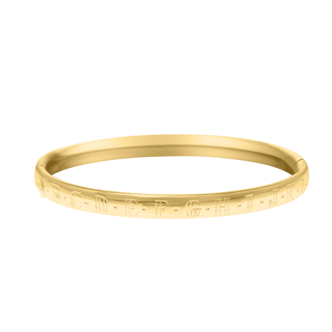 Children's 14k Overlay ABC Bangle Bracelet