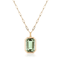 Goshwara Manhattan 18k Yellow Gold and Prasiolite Bezel Pendant