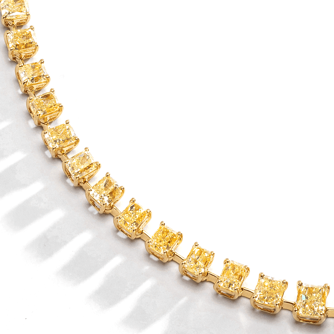 Hamilton Private Reserve 18k Yellow Gold and Yellow Diamond 43.87 Total Weight Necklace