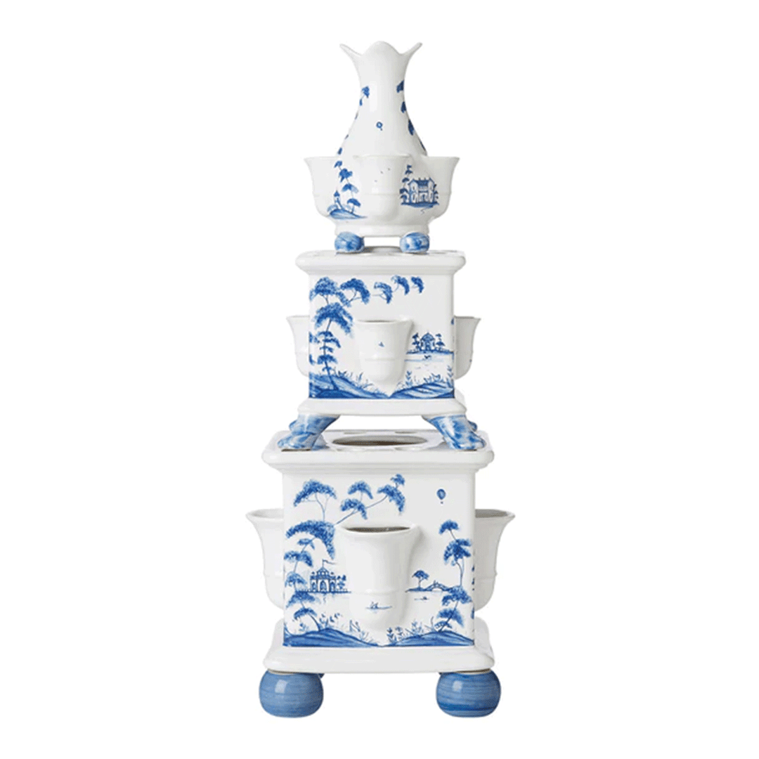 Juliska Country Estate Tulipiere Tower Set 3pc Delft Blue