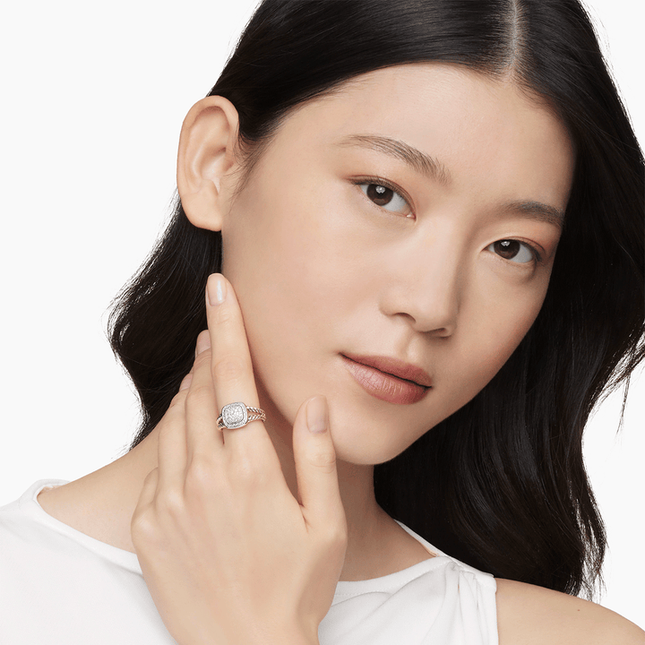 David Yurman Petite Albion Ring with Pavé Diamonds