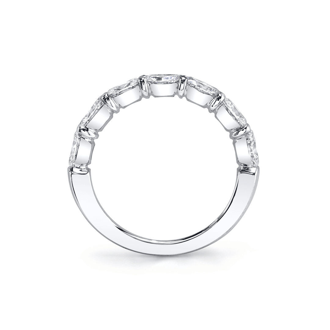 Platinum and Oval Diamond 2.13 Total Weight Band