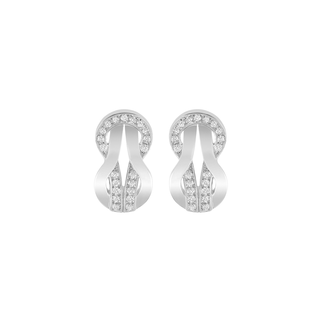 FRED Chance Infinie 18k White Gold and Diamond Earrings