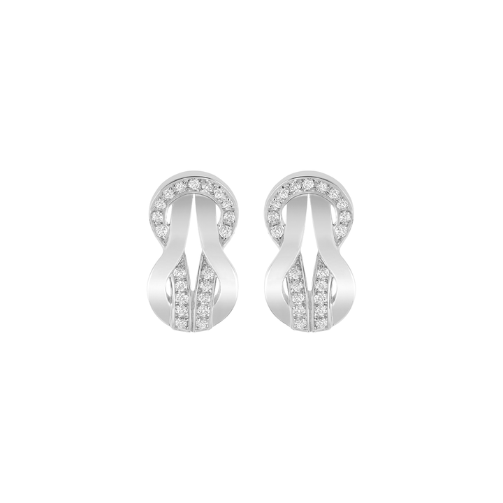 FRED Chance Infinie 18k White Gold and Diamond Earrings