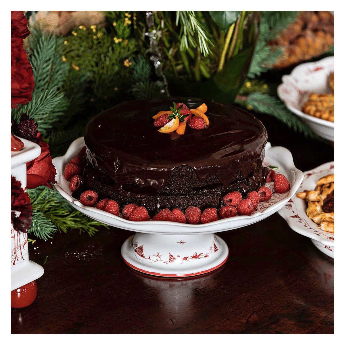 Juliska Country Estate Winter Frolic Cake Stand