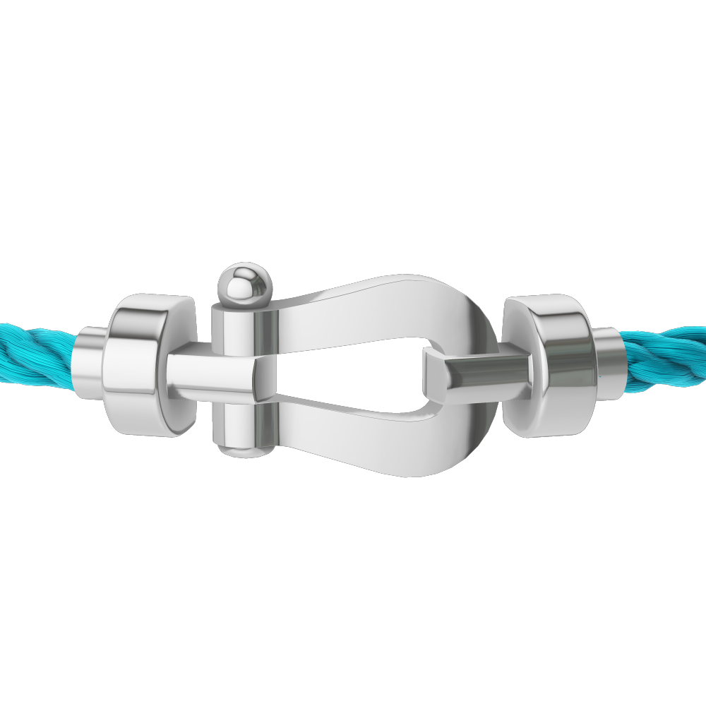 FRED Turquoise Cord Bracelet with 18k White MD Buckle, Exclusively at Hamilton Jewelers