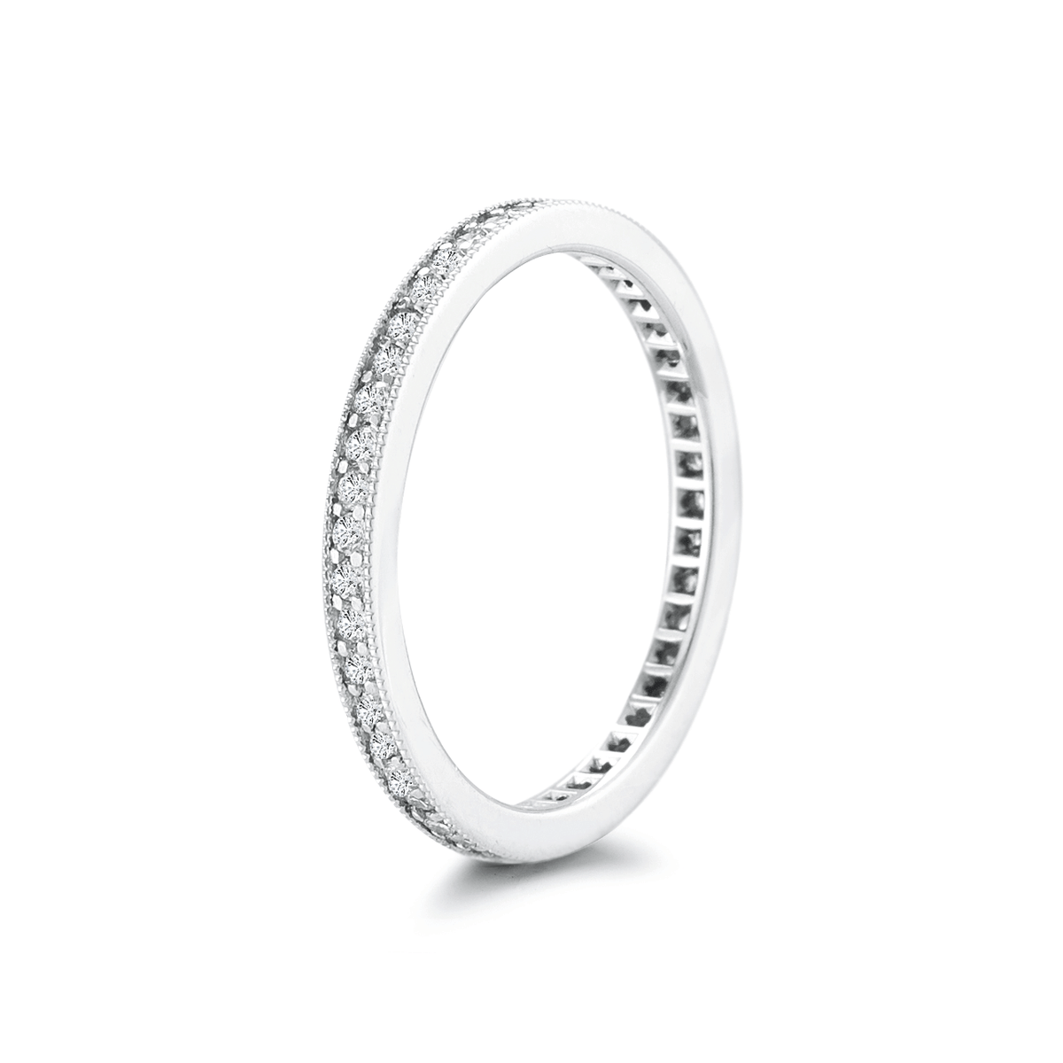 18k White Gold and Diamond .45 Total Weight Eternity Band