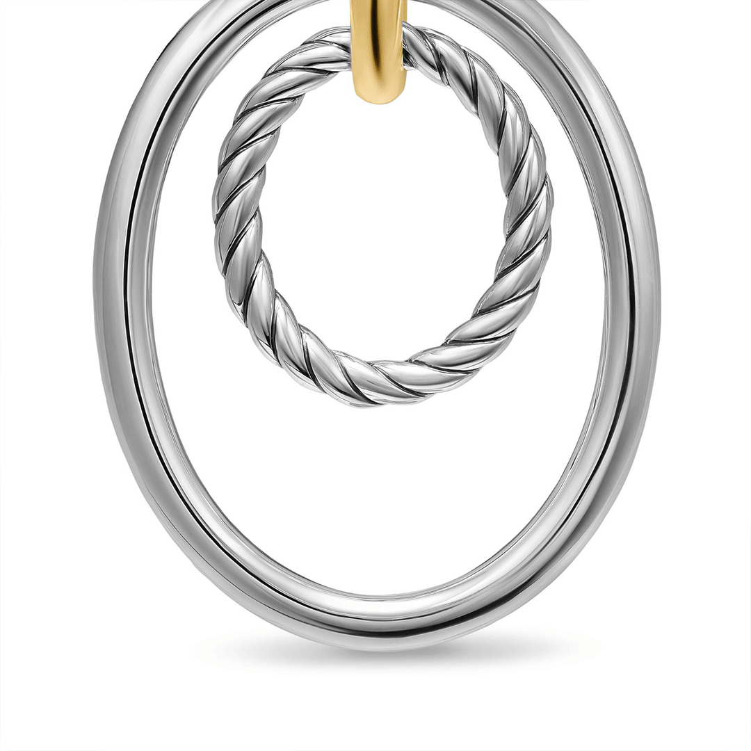 David Yurman DY Mercer® Mobile Drop Earrings Sterling Silver with 18K Yellow Gold, 65.7mm