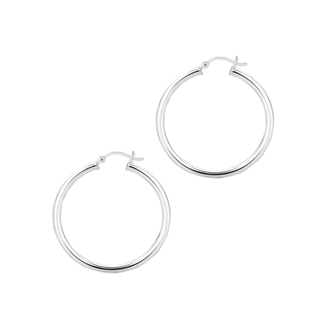 Hamilton Sterling Silver 35mm Hoop Earrings