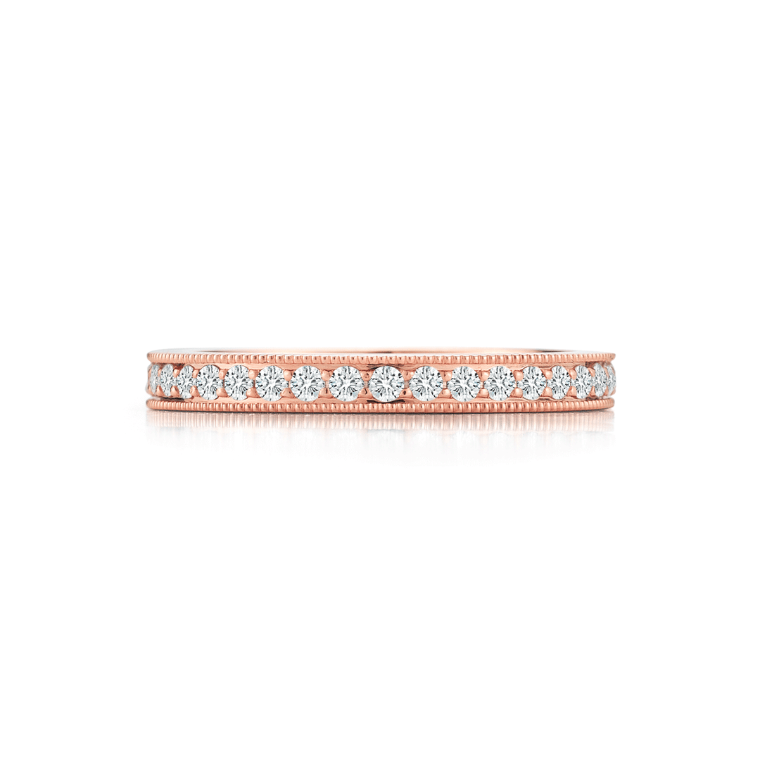 18k Rose Gold and Diamond .56 Total Weight Eternity Band