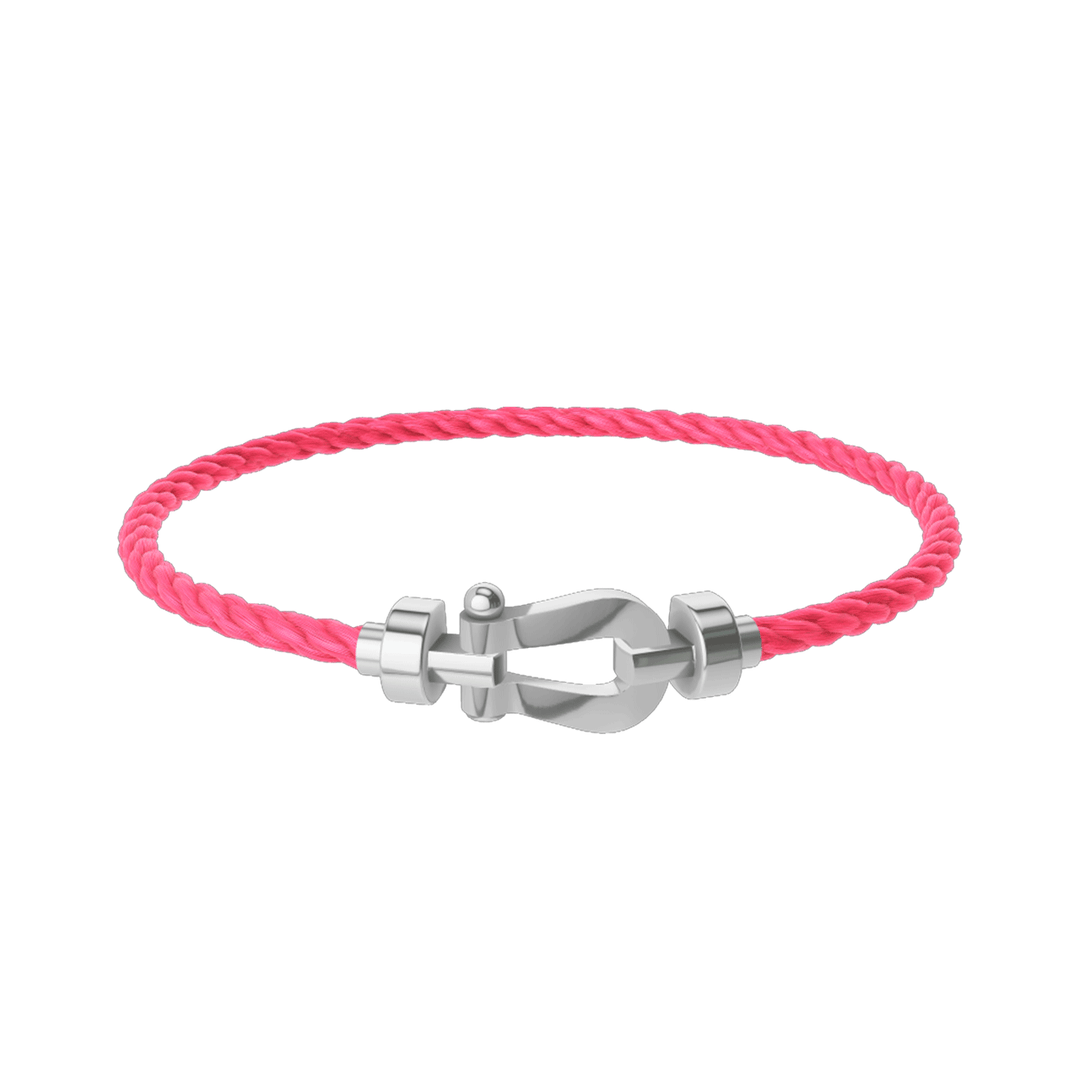 FRED Force 10 Neon Pink Cable with 18k White LG Buckle, Exclusively at Hamilton Jewelers