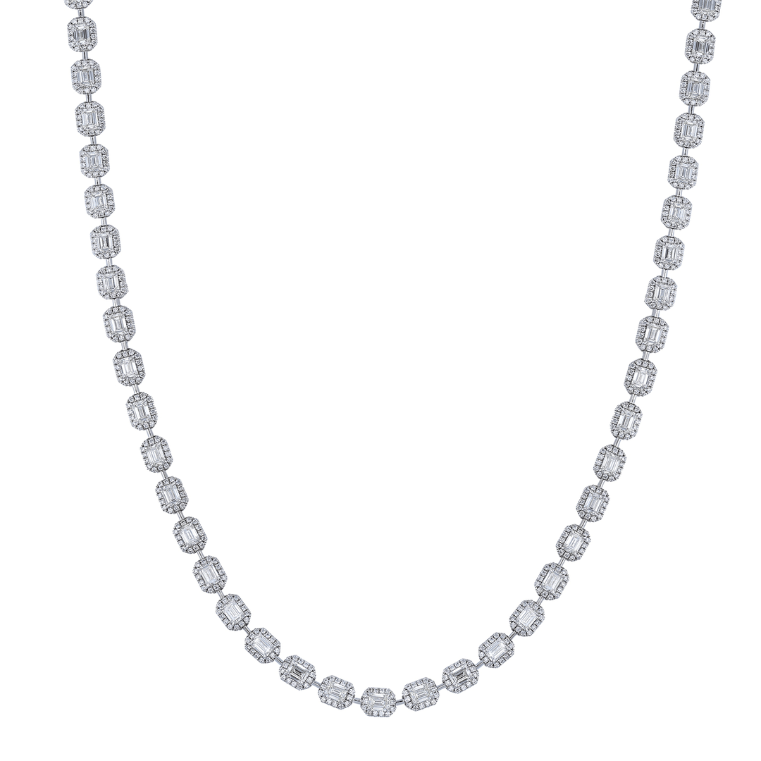 Private Reserve Platinum and Diamond 3.71 Total Weight Necklace