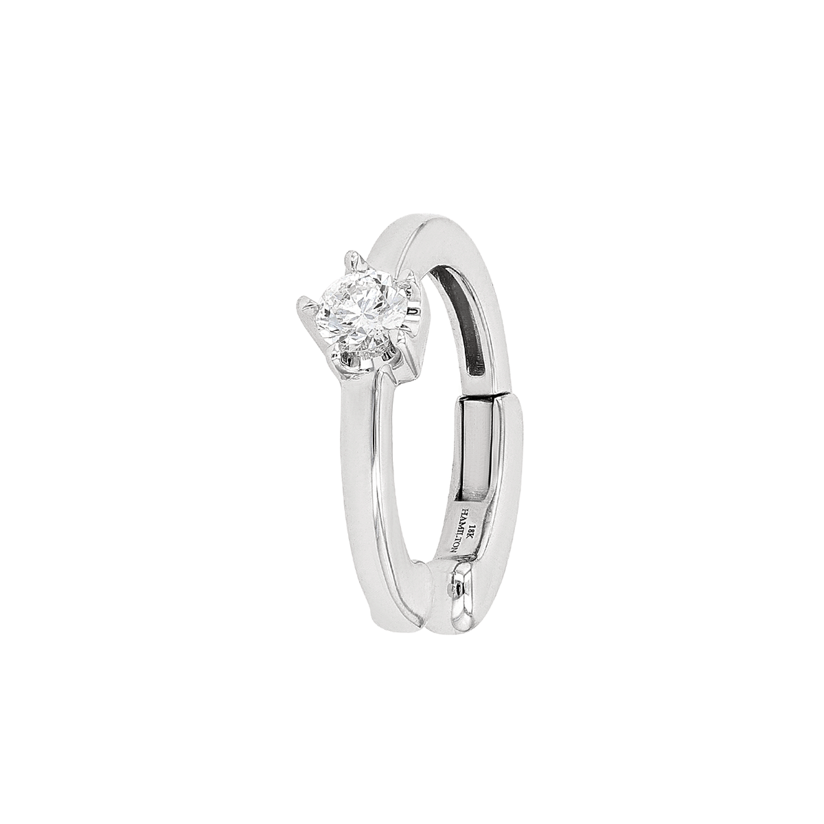 Hamilton Collection 18k White Gold and Diamond Single Ear Cuff