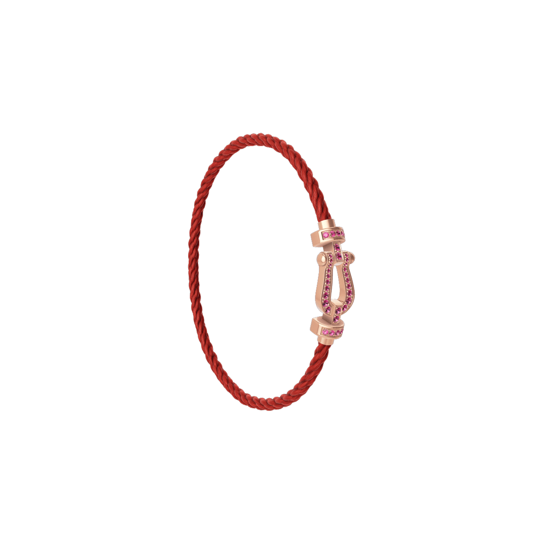 FRED Force 10 Red Cord with 18k Rose Pink Sapphire MD Buckle, Exclusively at Hamilton Jewelers