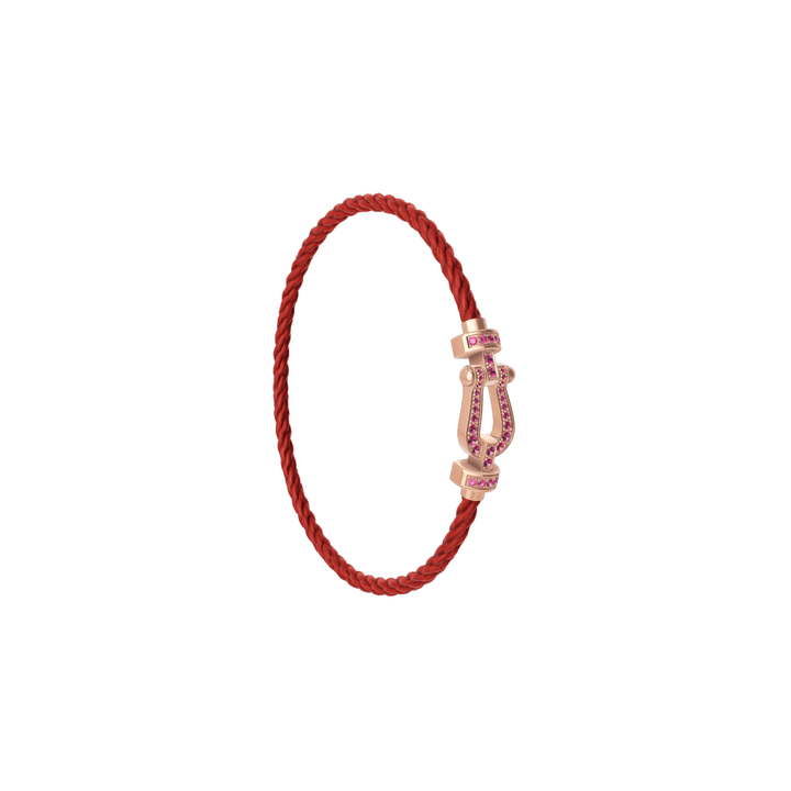 FRED Force 10 Red Cord with 18k Rose Pink Sapphire MD Buckle, Exclusively at Hamilton Jewelers