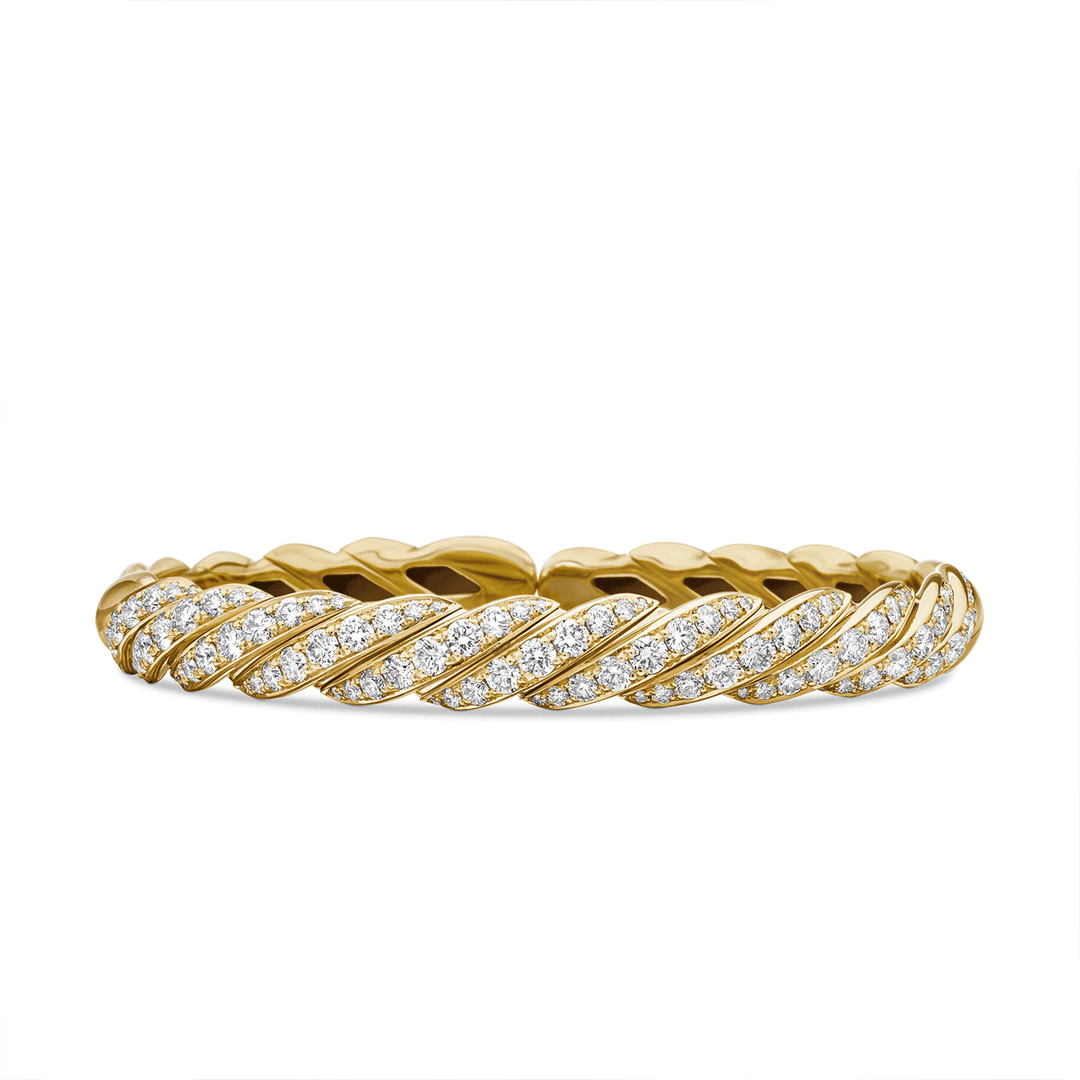 David Yurman Pavéflex Bracelet in 18k Yellow Gold with Diamonds