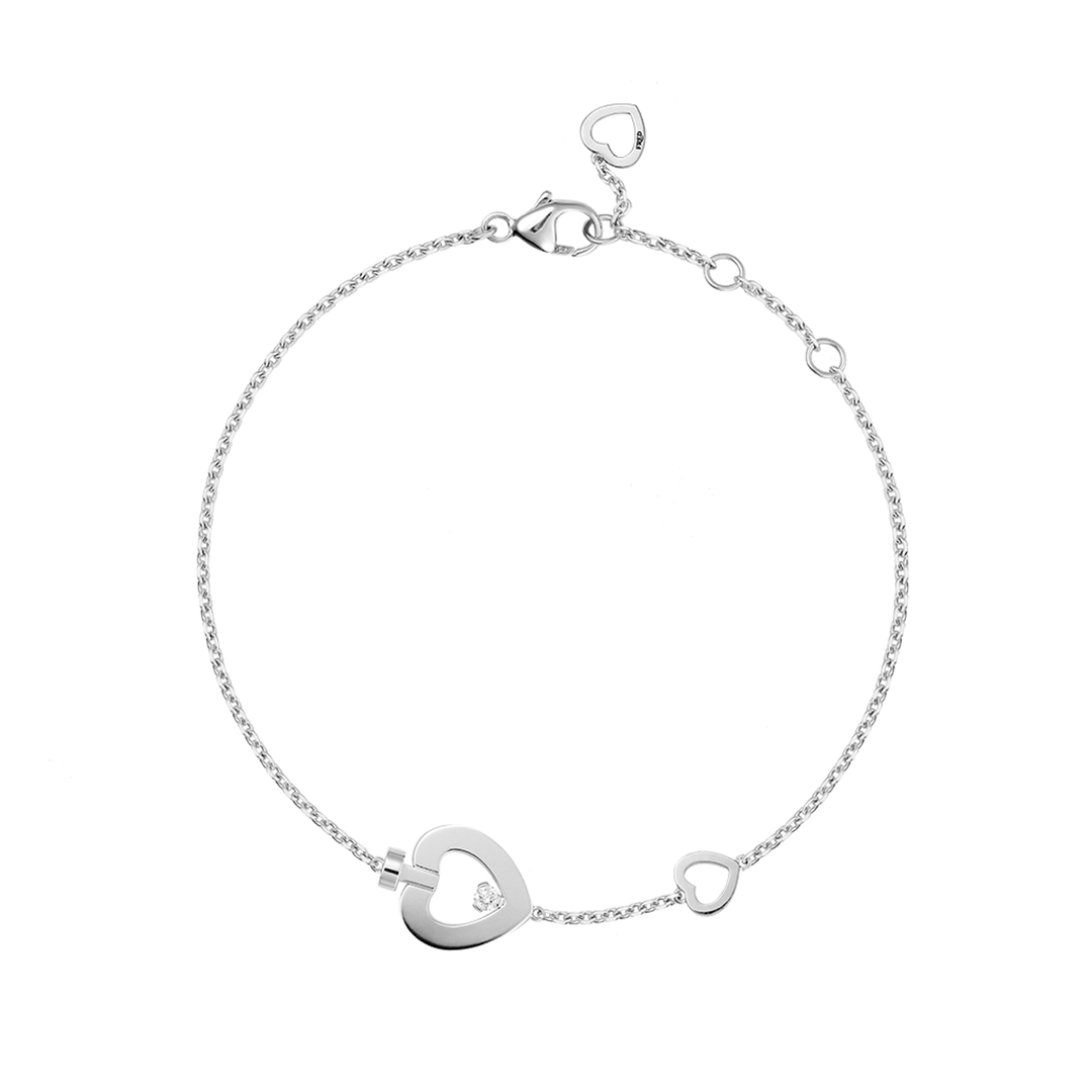 Fred Pretty Woman 18k White Gold and Diamond Heart Bracelet, Exclusively at Hamilton Jewelers