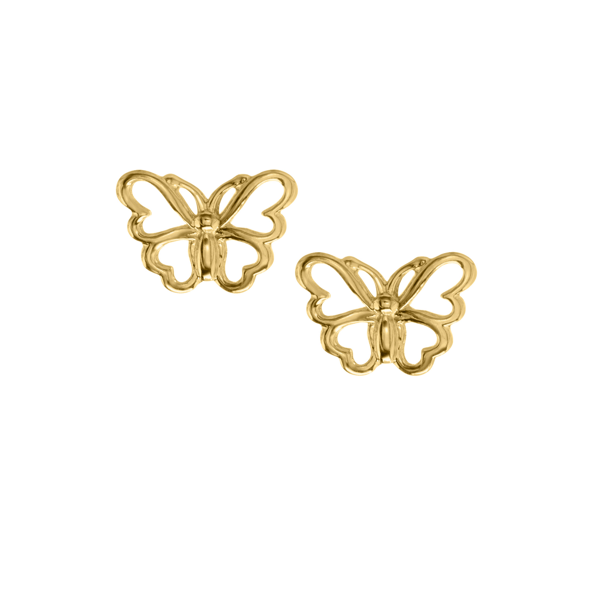 Children's 14k Gold Butterfly Stud Earrings