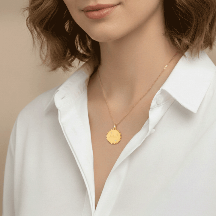 Rondel Jewelry 18k Yellow Gold Diamond Aries Zodiac Charm