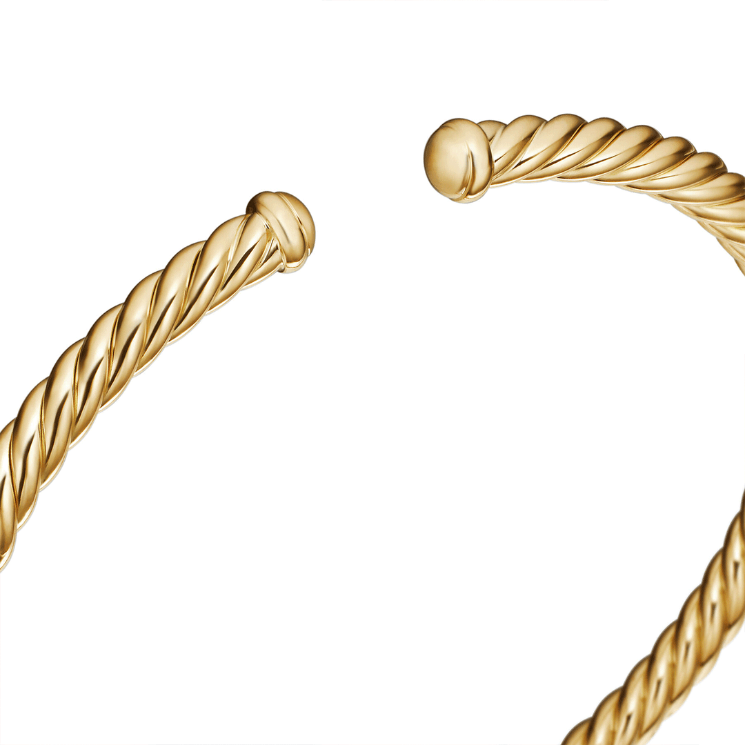 David Yurman Cable Spira Bracelet in 18k Yellow Gold, 4mm