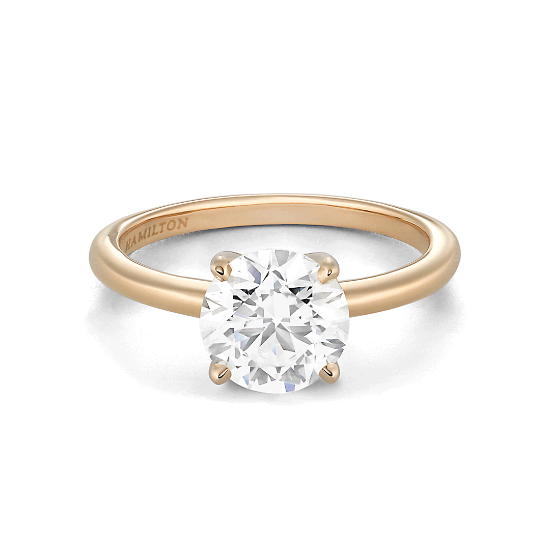Hamilton Select Collection 14k Yellow Gold and 1.00 Total Weight Diamond Engagement Ring
