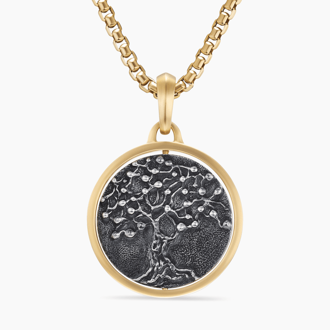 David Yurman Life and Death Duality Amulet in Sterling Silver with 18k Yellow Gold