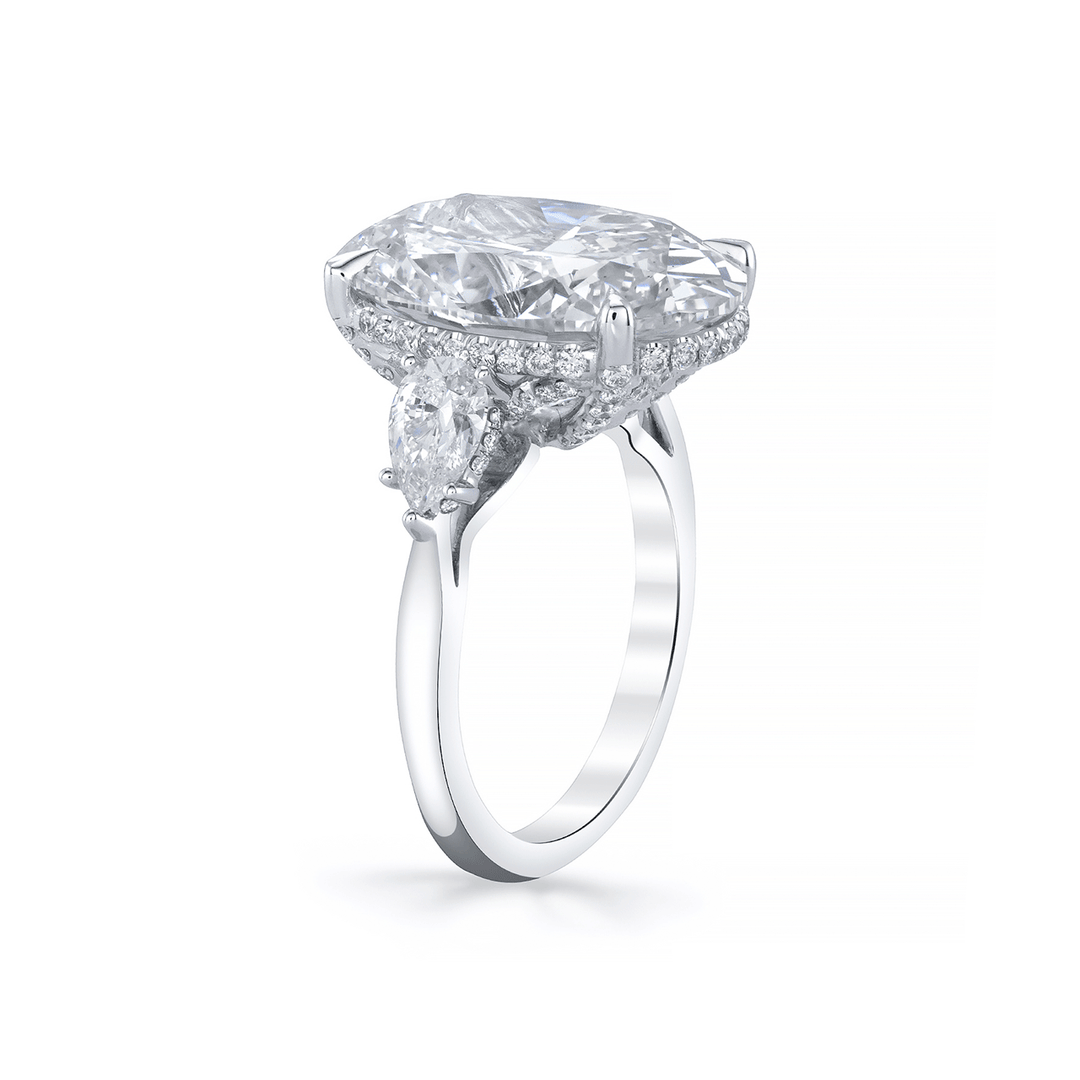 Hamilton Private Reserve Collecton Platinum Oval Diamond 10.39 Total Weight Ring